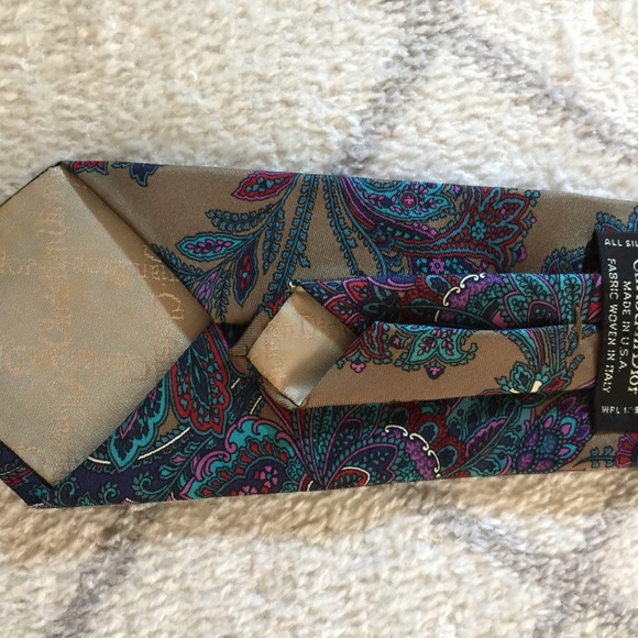 Dior Multicolor Paisley Silk Tie - Picture 4 of 7